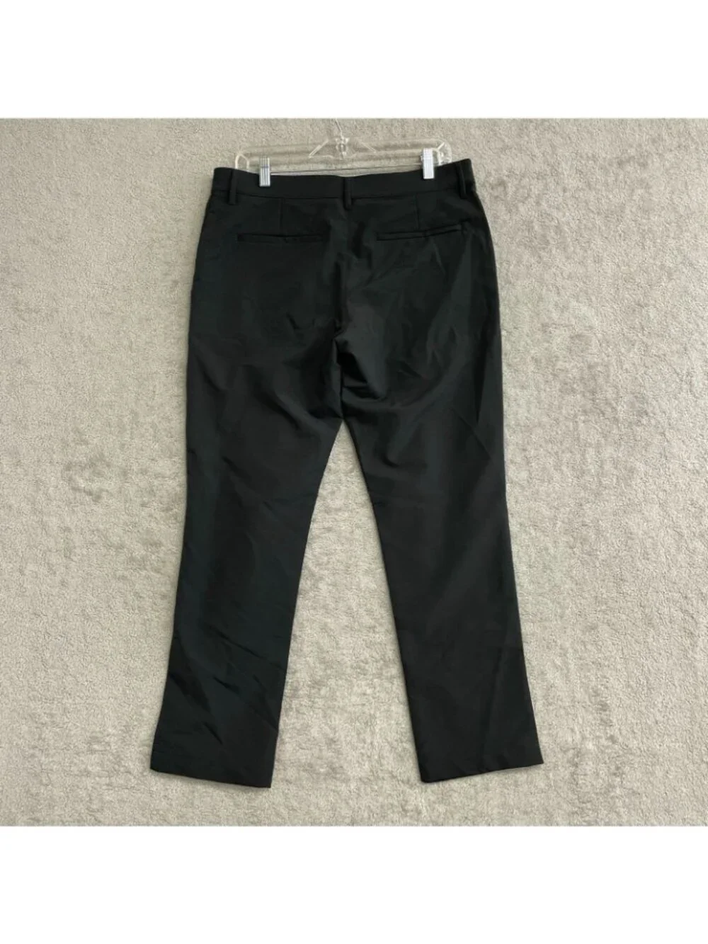 Banana Republic Men's 32X29 Black Slim-Fit Flat Front Pants Polyester P0335